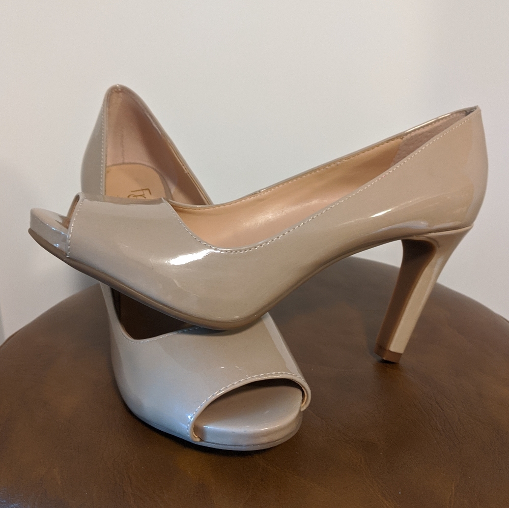 Franco Sarto Nude  Open Toe Heel